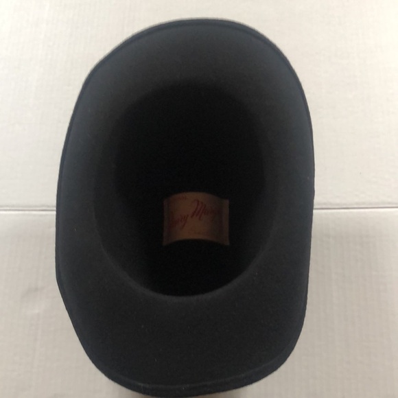 Vintage Henry Margu original creations soft fabric felt hat in black w feathers - Picture 6 of 13